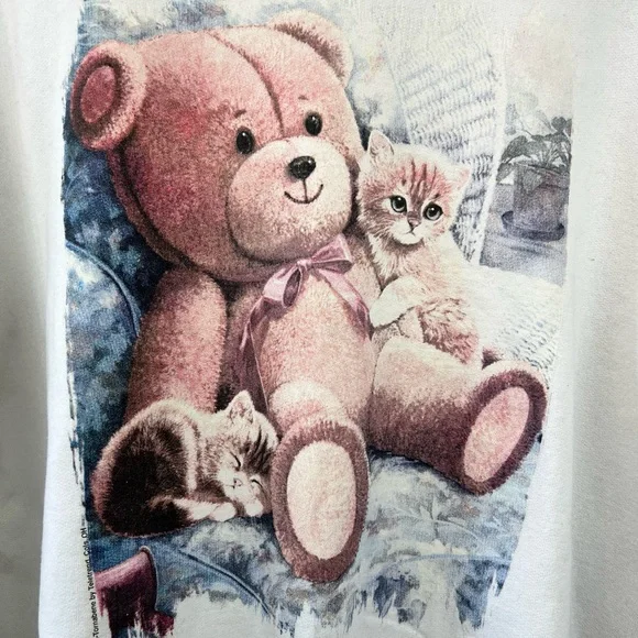 Vintage | Teddy Bear and Kitten Crewneck - Picture 2 of 9
